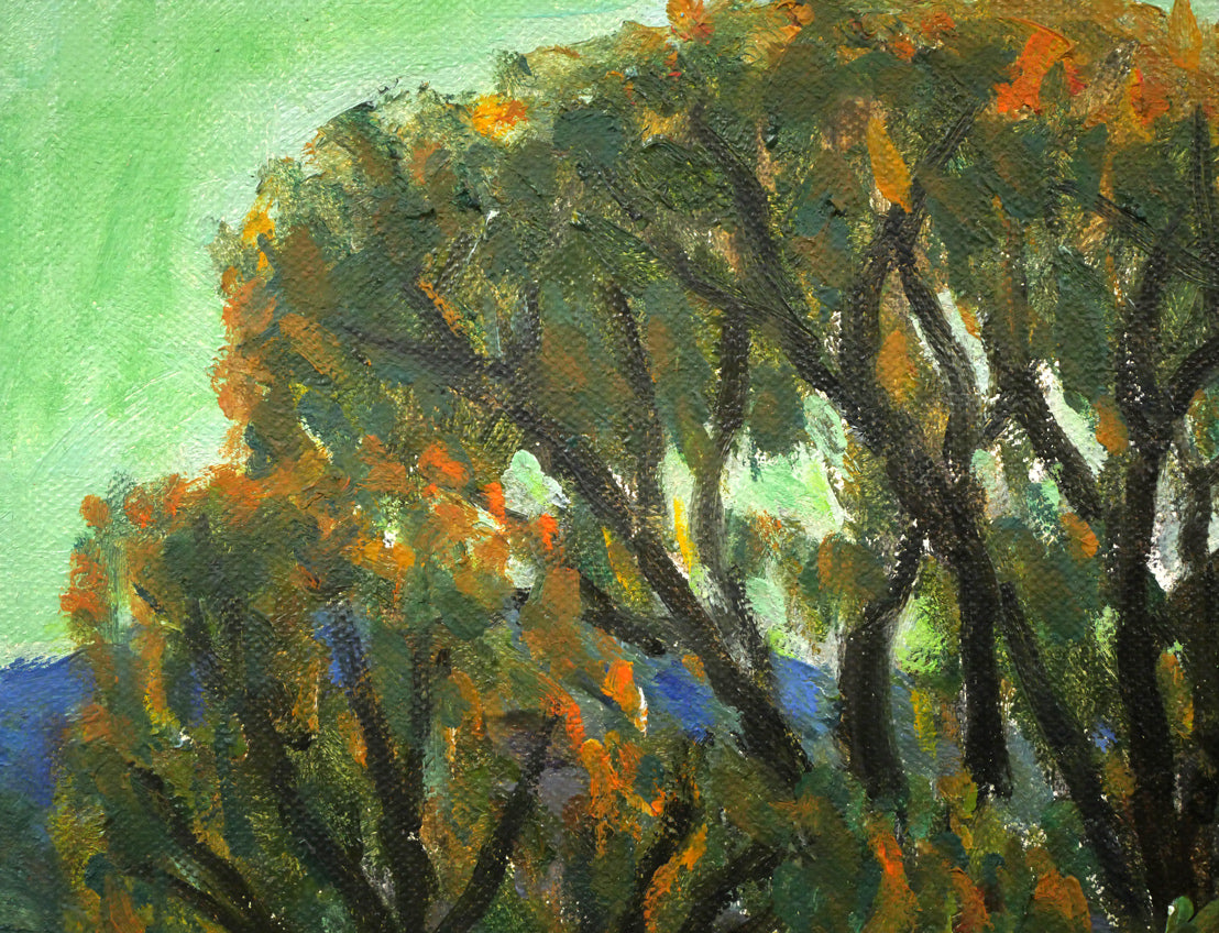 一木万寿三「山の手風景」油絵・F4号 絵画買取・販売の小竹美術