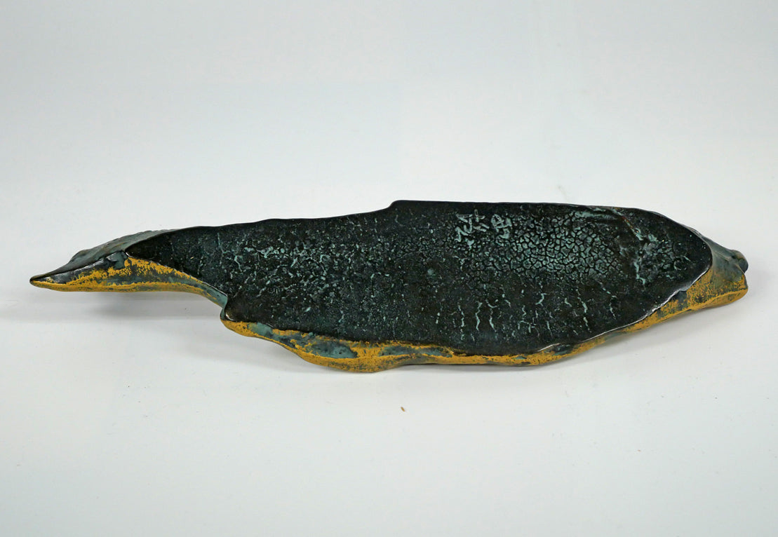 北村西望「鮭寿想帰」ブロンズ作品・共箱 絵画買取・販売の小竹美術