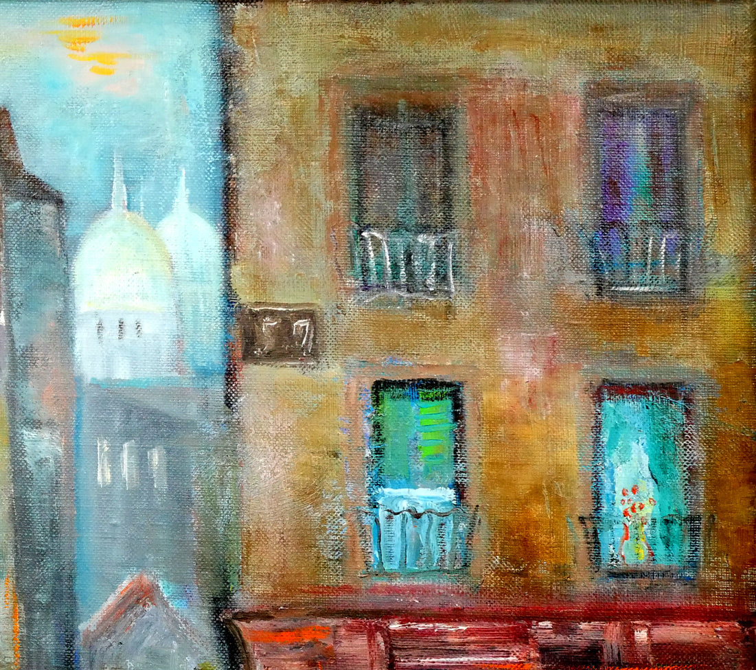 大澤喜一「パリ」油絵・F10号 絵画買取・販売の小竹美術