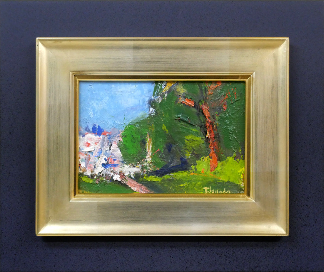 砂田友治「富士山」油絵・F4号 絵画買取・販売の小竹美術