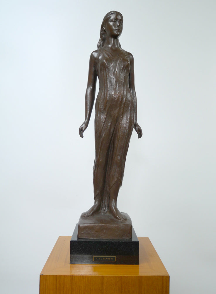 金工師 板保次作 銅製 「おすまし」 ブロンズ像 金工師 板保次作 銅製