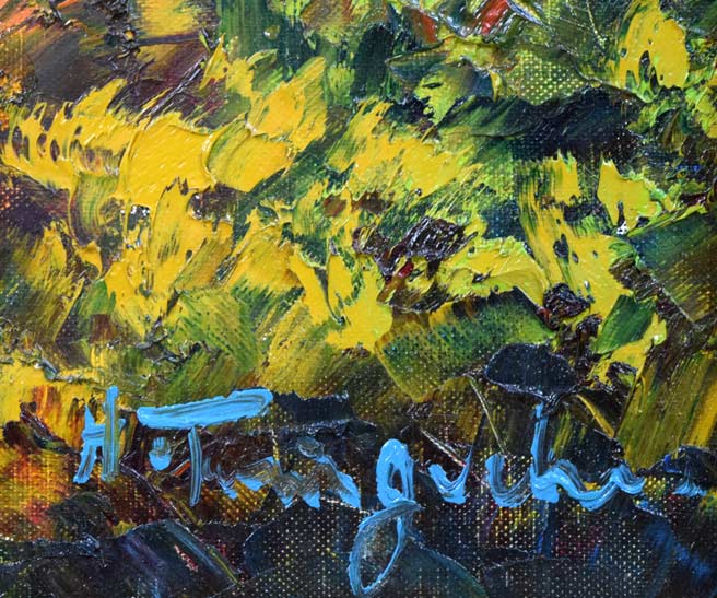 谷口晴彦「瀬戸の朝焼け」油絵・F10号 絵画買取・販売の小竹美術