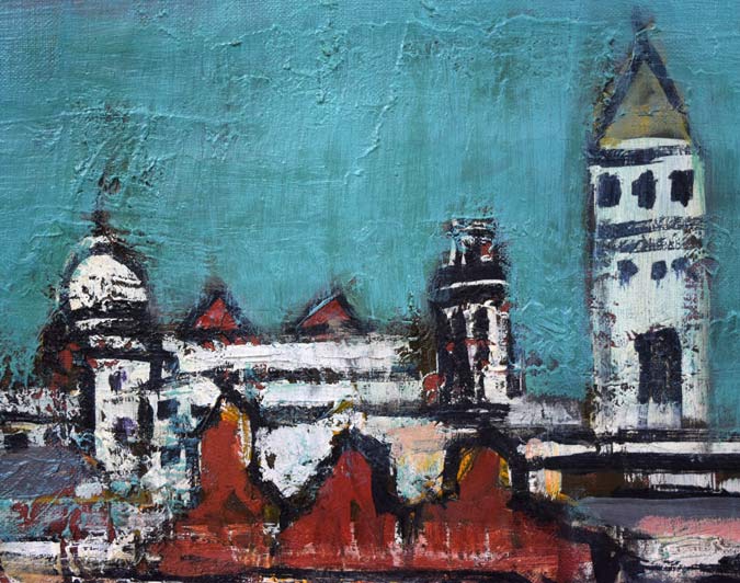 ビルマ・ラングーン展望（ミャンマー） 絵画買取・販売の小竹美術