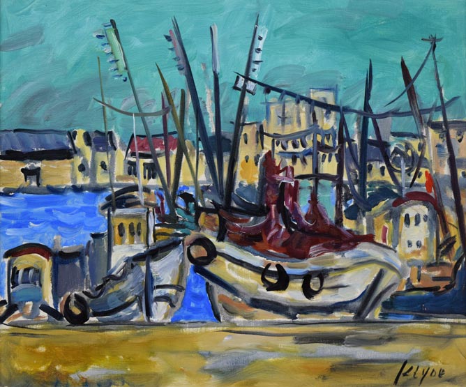 加藤清江「釧路」油絵・F8号 絵画買取・販売の小竹美術