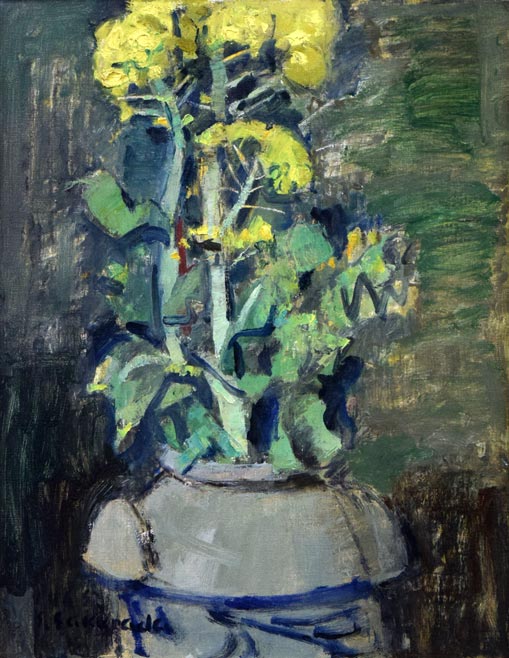 桜田精一「菜の花」油絵・F6号 絵画買取・販売の小竹美術