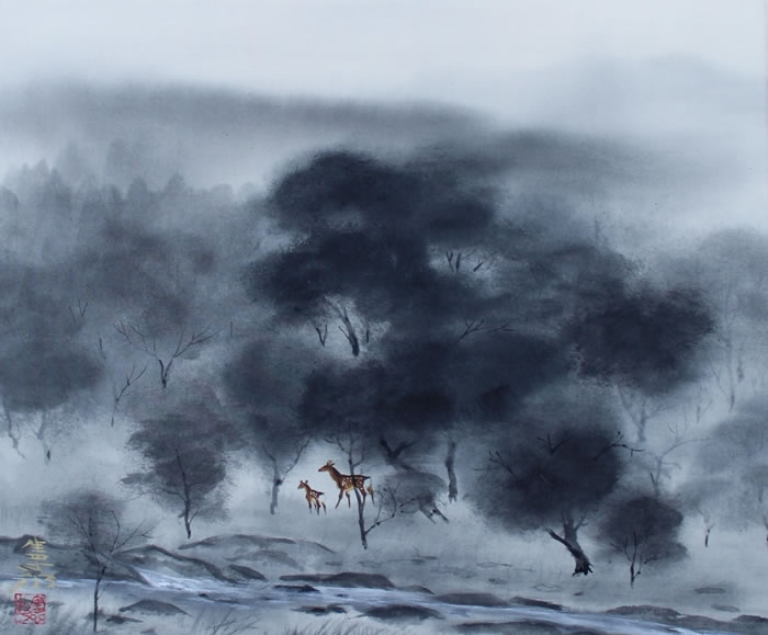 水墨山水｜新・古美術 高美堂（こうびどう）｜掛軸販売・通販・買取