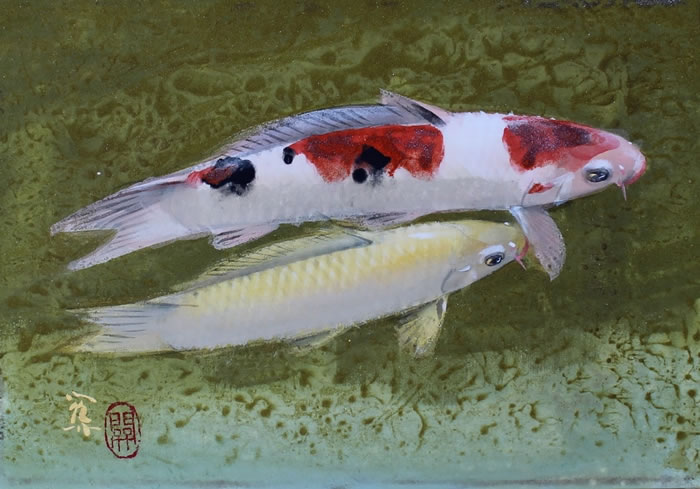 双鯉｜新・古美術 高美堂（こうびどう）｜掛軸販売・通販・買取｜骨董