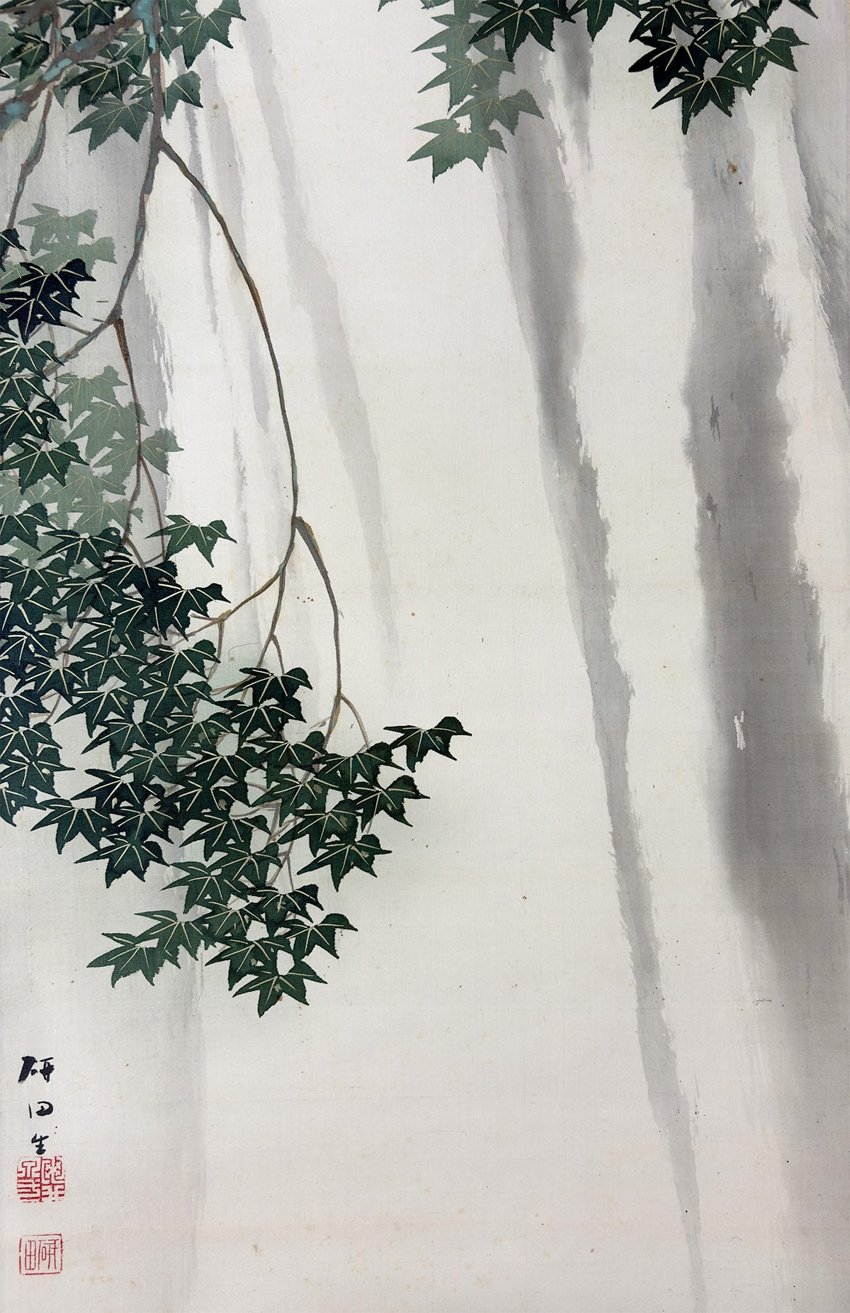 青楓に滝｜新・古美術 高美堂（こうびどう）｜掛軸販売・通販・買取