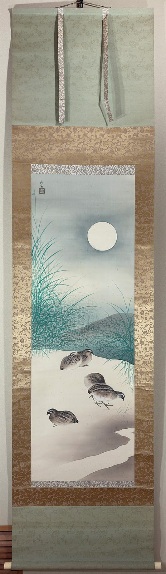 月下群鶉｜新・古美術 高美堂（こうびどう）｜掛軸販売・通販・買取