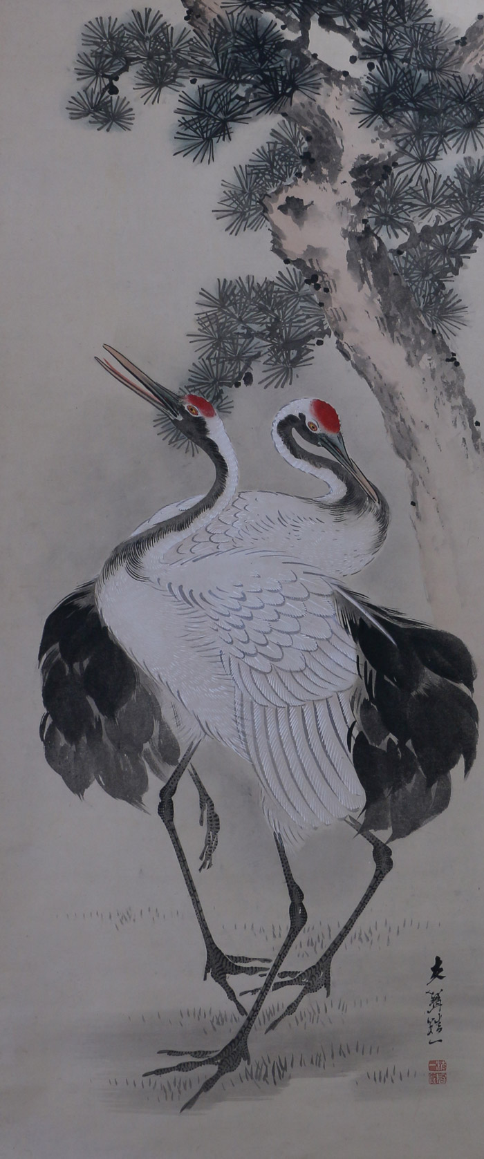 老松双鶴｜新・古美術 高美堂（こうびどう）｜掛軸販売・通販・買取