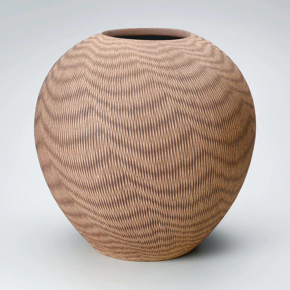 彩泥変り縞文壺(宮地 陶博)｜ギャラリージャパン