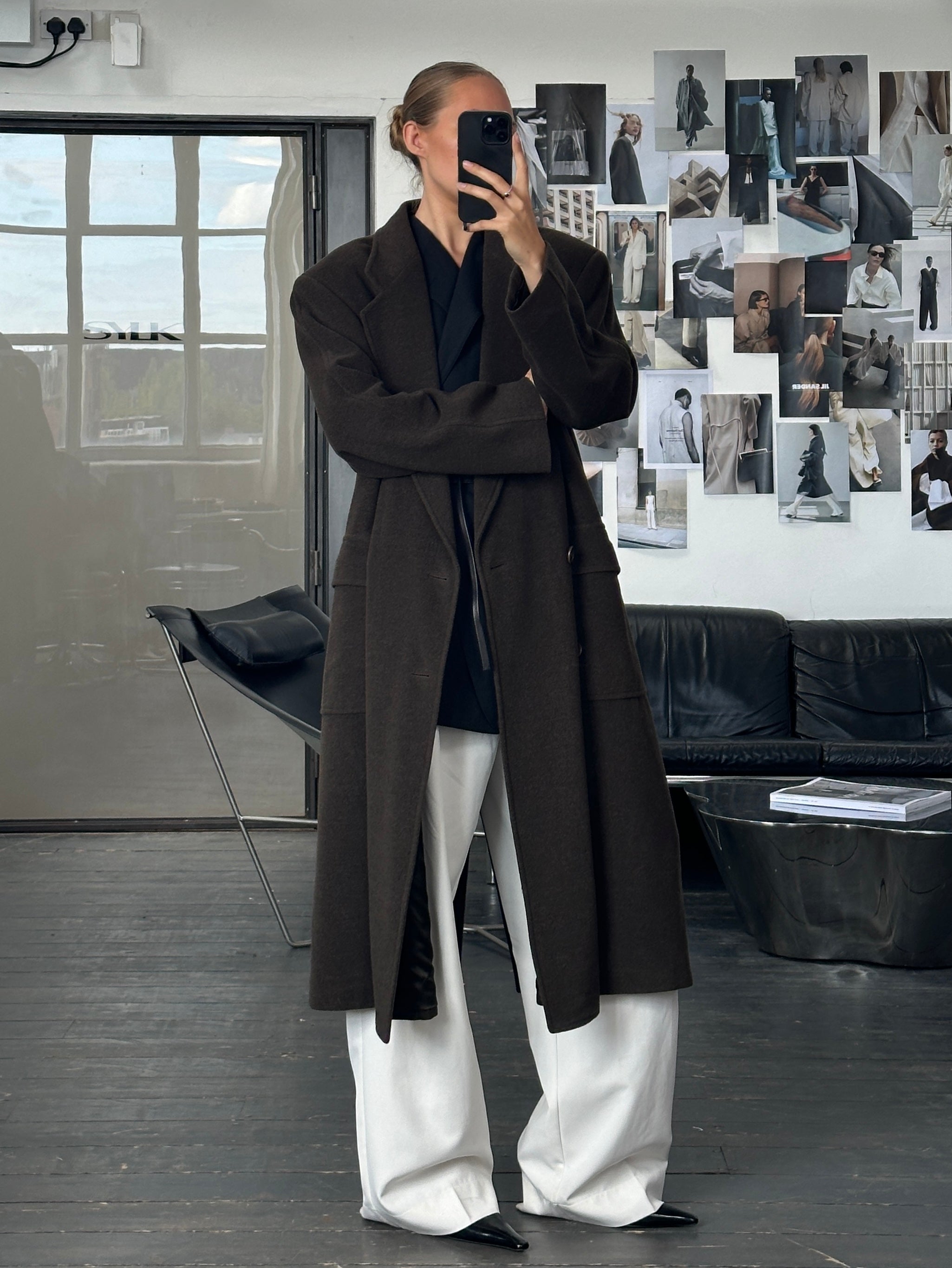 Giorgio Armani Le Collezioni 1990s Pure Wool Double Breasted Coat