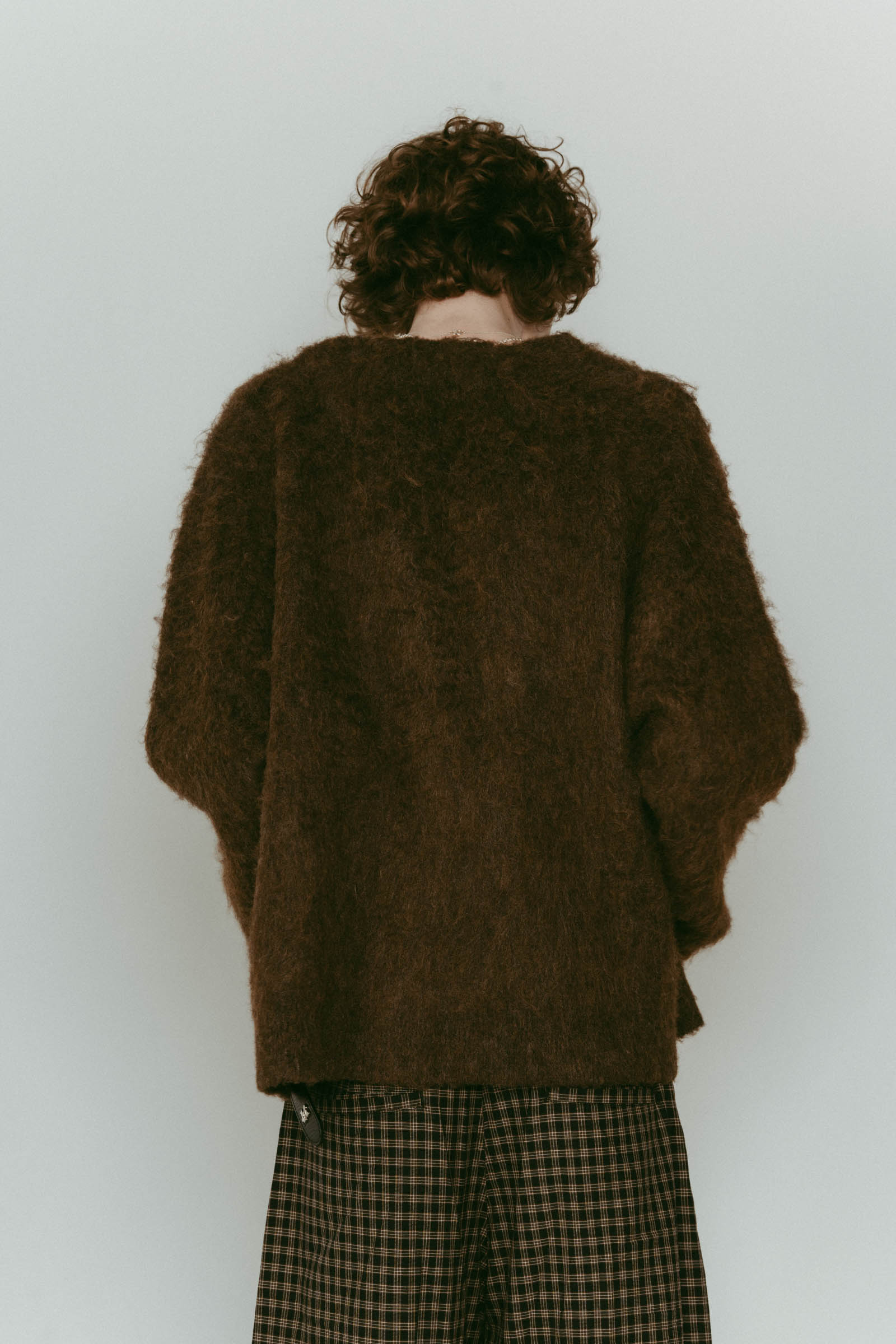 Vneck cardigan(unisex)/brown | KNUTH MARF