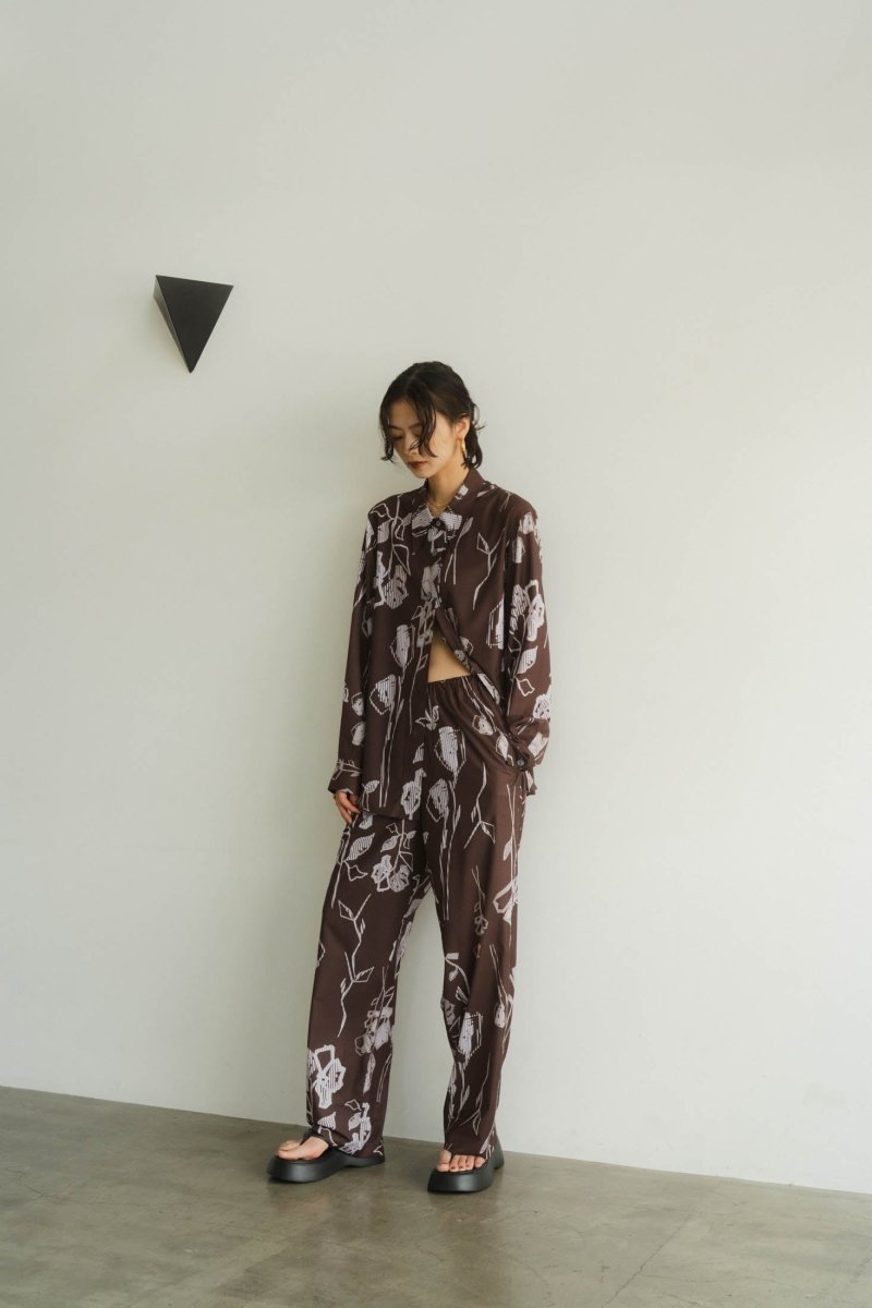 stripe flower pants(unisex)/2color | KNUTH MARF