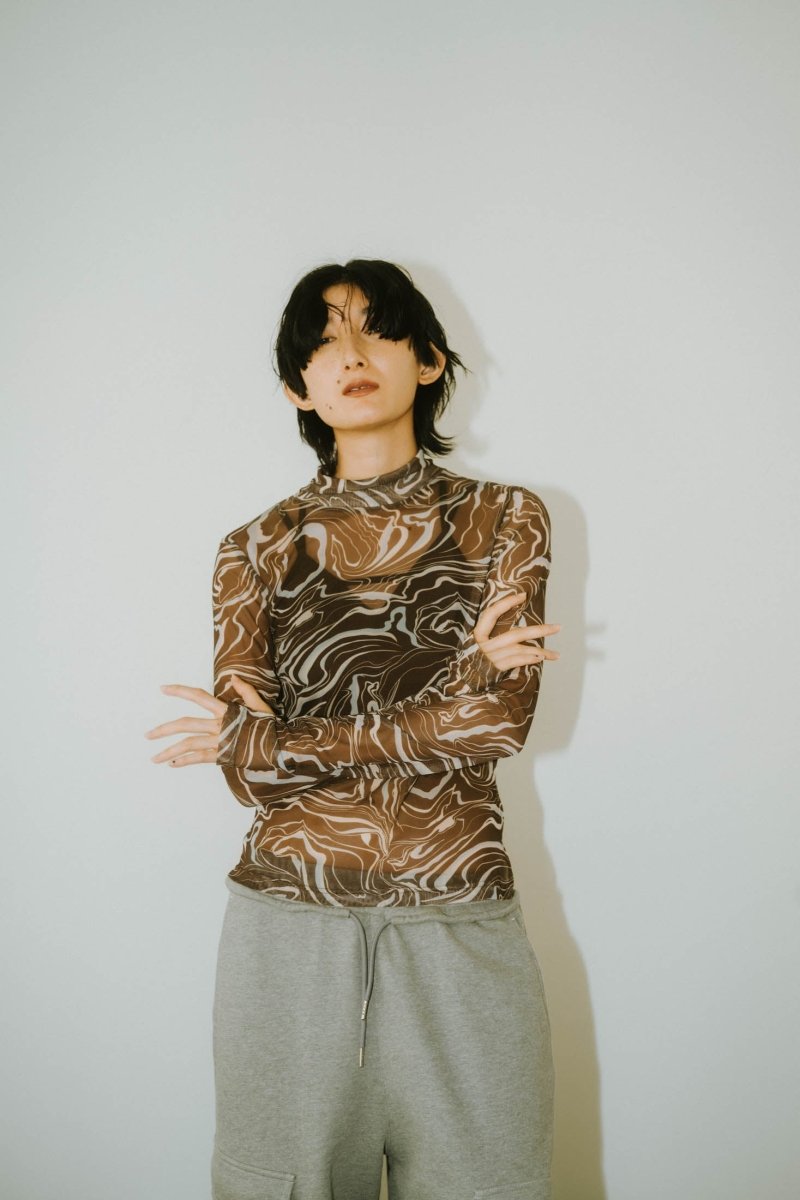 paint sheer high neck tops/4color | KNUTH MARF