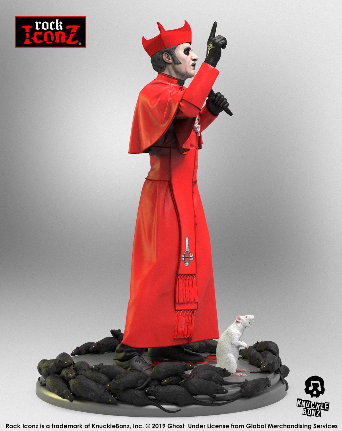 Ghost Cardinal Copia (Red Cassock) KnuckleBonz Statue