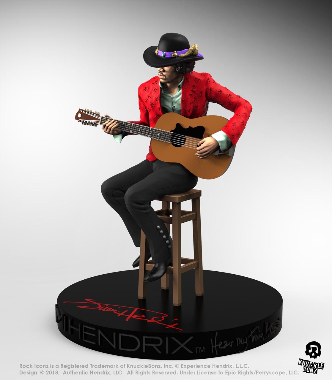 Jimi Hendrix II KnuckleBonz Statue