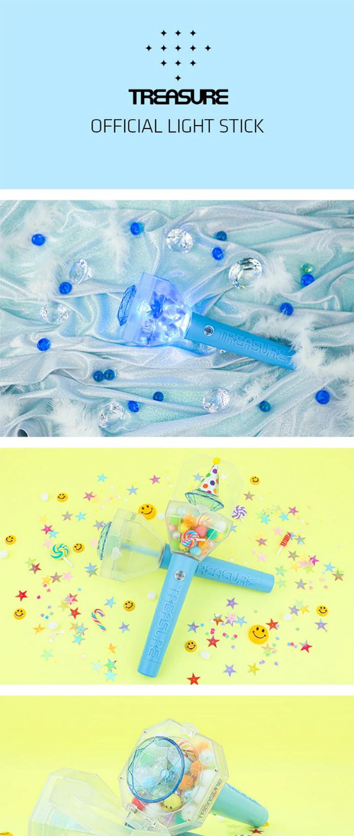TREASURE 公式ペンライト OFFICIAL LIGHT STICK 製品説明 | てちゅん