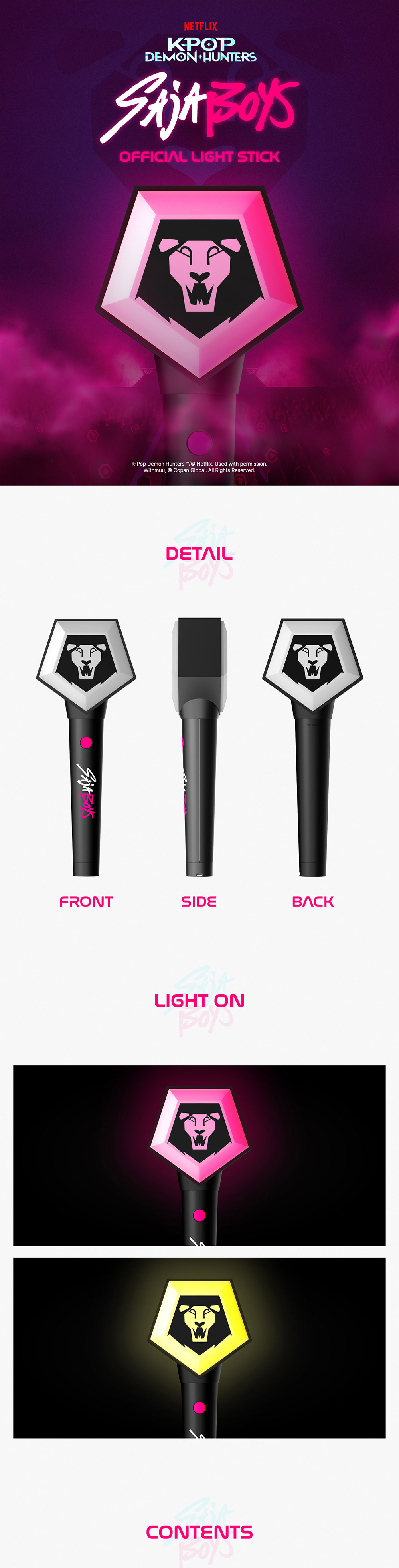 KPOP DEMON HUNTERS - SAJA BOYS OFFICIAL LIGHT STICK kpoptown.com