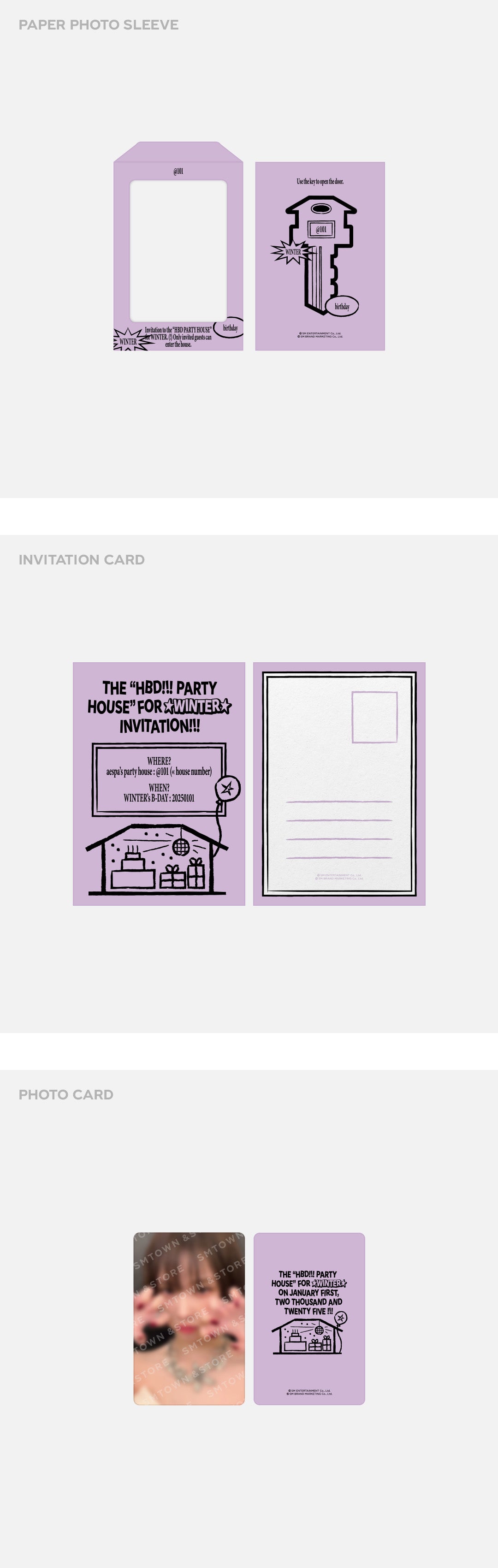 aespa WINTER - Birthday Party Card [2025 Artist Birthday MD] - K PLACE