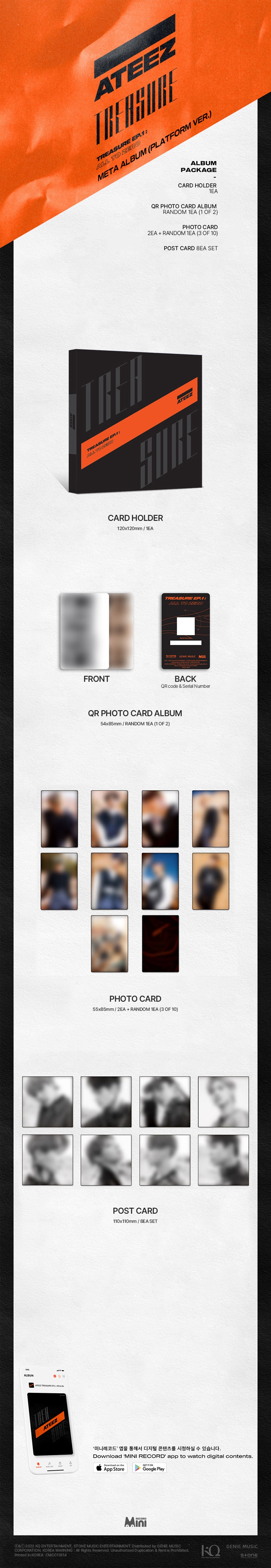 ATEEZ - TREASURE EP.1 : All To Zero [1st Mini Album - Platform Ver