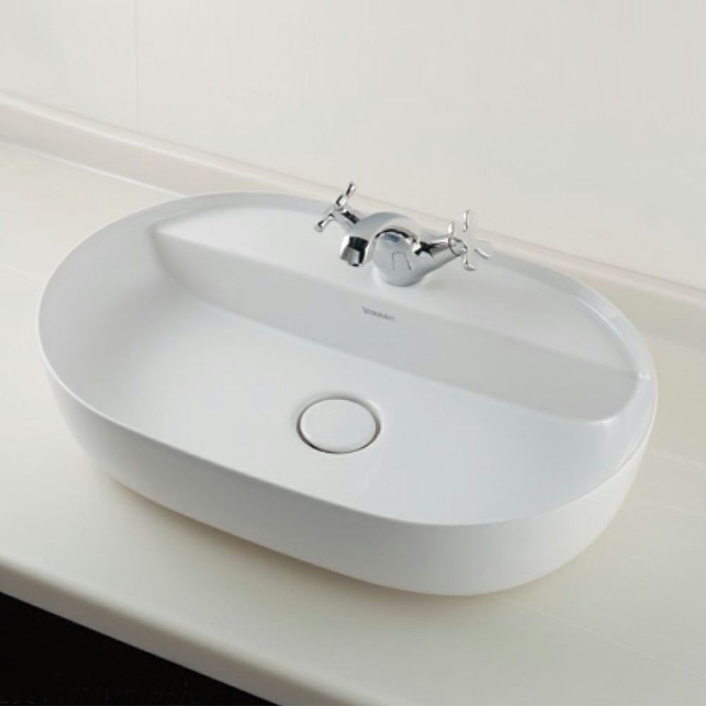 カクダイ #DU-0380600000 丸型洗面器 W600×D400×H137 DURAVIT 水栓直付