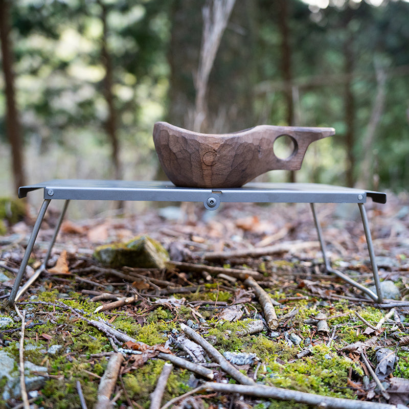 チタンテーブルT002｜262g超軽量・純チタン製ソロキャンプ用テーブル