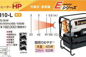 オリオン(ORION) HPE150A ジェットヒーターHP 環境配慮型Eシリーズ
