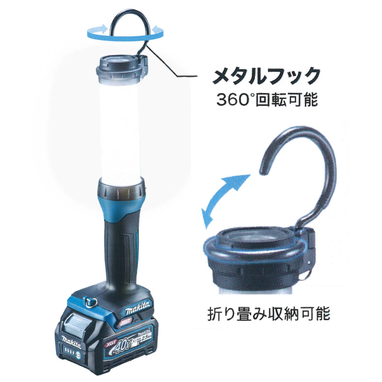 マキタ ML002G 充電式LEDワークライト 40Vmax - 工具通販