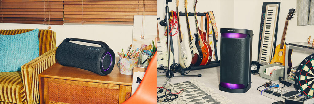屋内外で高音質かつパワフルな重低音を楽しめるワイヤレスポータブル