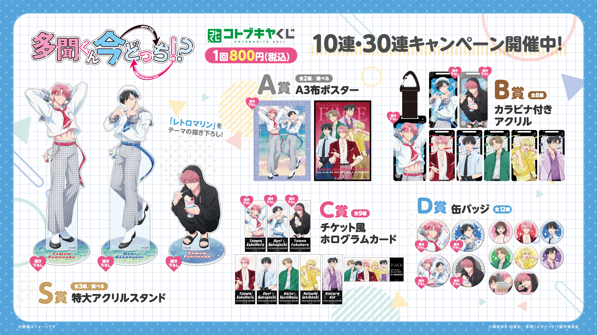 コトブキヤくじ TVアニメ『多聞くん今どっち！？』| コトブキヤくじ