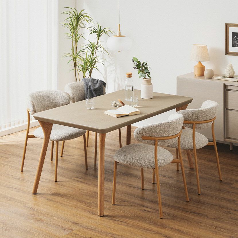 設置無料】4人用 ダイニングテーブルセット 5点 LENAS ファブリック
