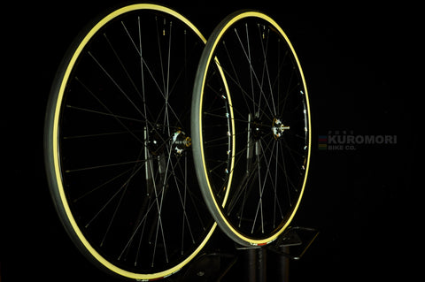 Araya ADX x Dura Ace in custom Black Anodize Track Wheelset