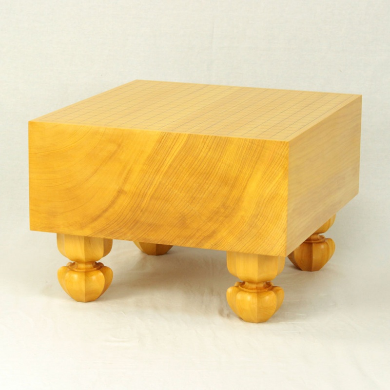 昭和55年製】脚付碁盤 天地柾 柾目 囲碁 ヘソ有り 19路盤 昭和55年製