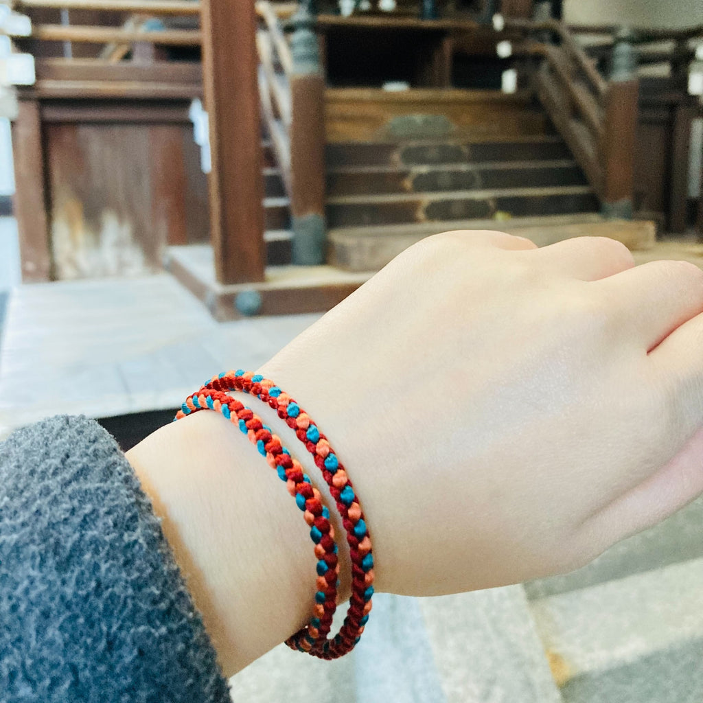 藤三郎X京都あさひ屋 正絹 金具留め 『君の名は。』 組紐 ブレスレット