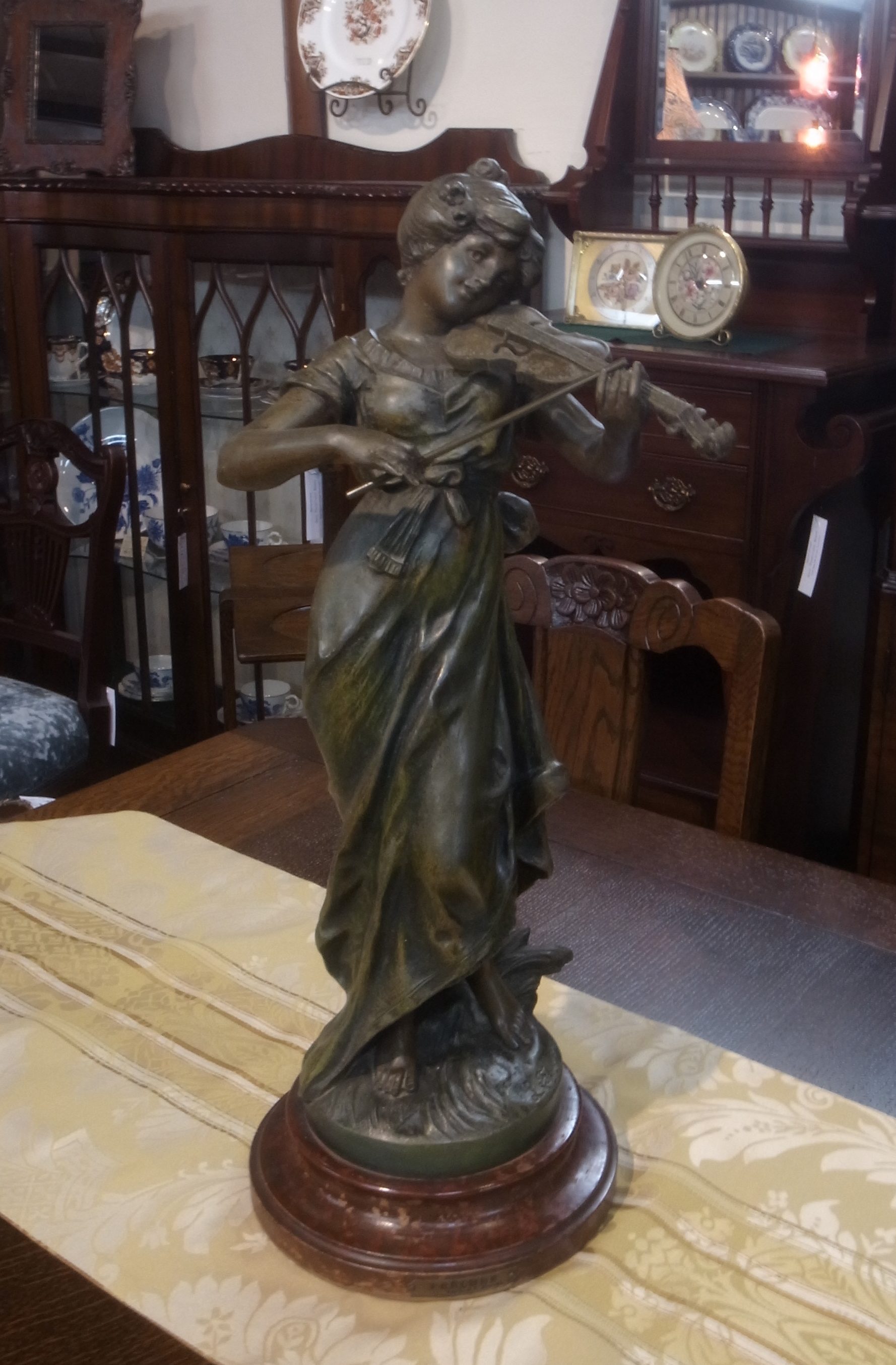 大きなアンティーク銅像、ブロンズ像、商品説明必読お願い致します。 楽天市場】アンティーク ブロンズ像 置物 Auguste Moreau オーギュスト