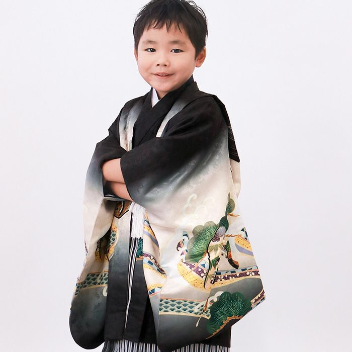豪華安心12点フルセット】 七五三 着物 男の子 5歳 袴 購入 販売 絵羽