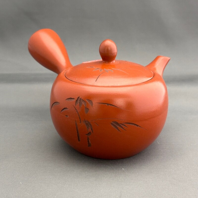 呉竹 平網 朱泥急須｜茶器・煎茶道具｜京なごみオンラインショップ