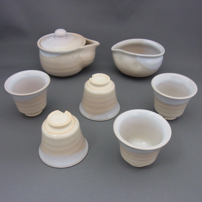 萩焼 煎茶器揃(姫土)ナ05901｜茶器・煎茶道具｜京なごみオンラインショップ