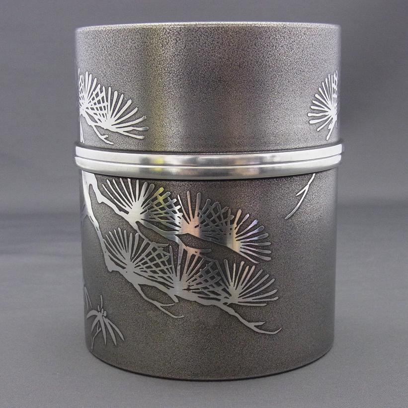 本錫製 茶筒（イブシ中次）｜茶器・煎茶道具｜京なごみオンラインショップ