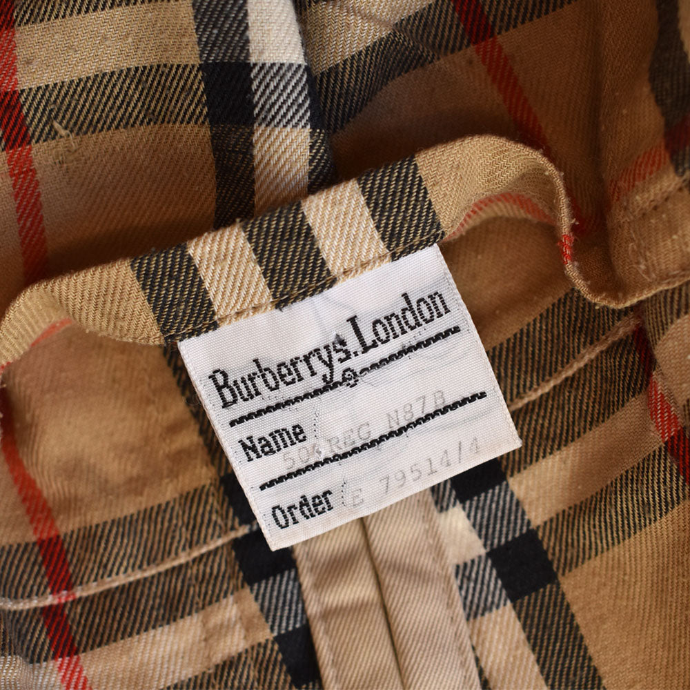 80's Burberry バーバリーチェック ライナー付き バルマカーンコート