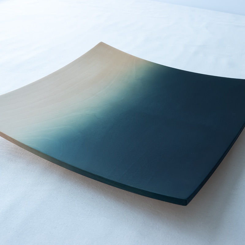 藍染トチ 正方形角皿 | Lacycle mall（ラシクルモール）