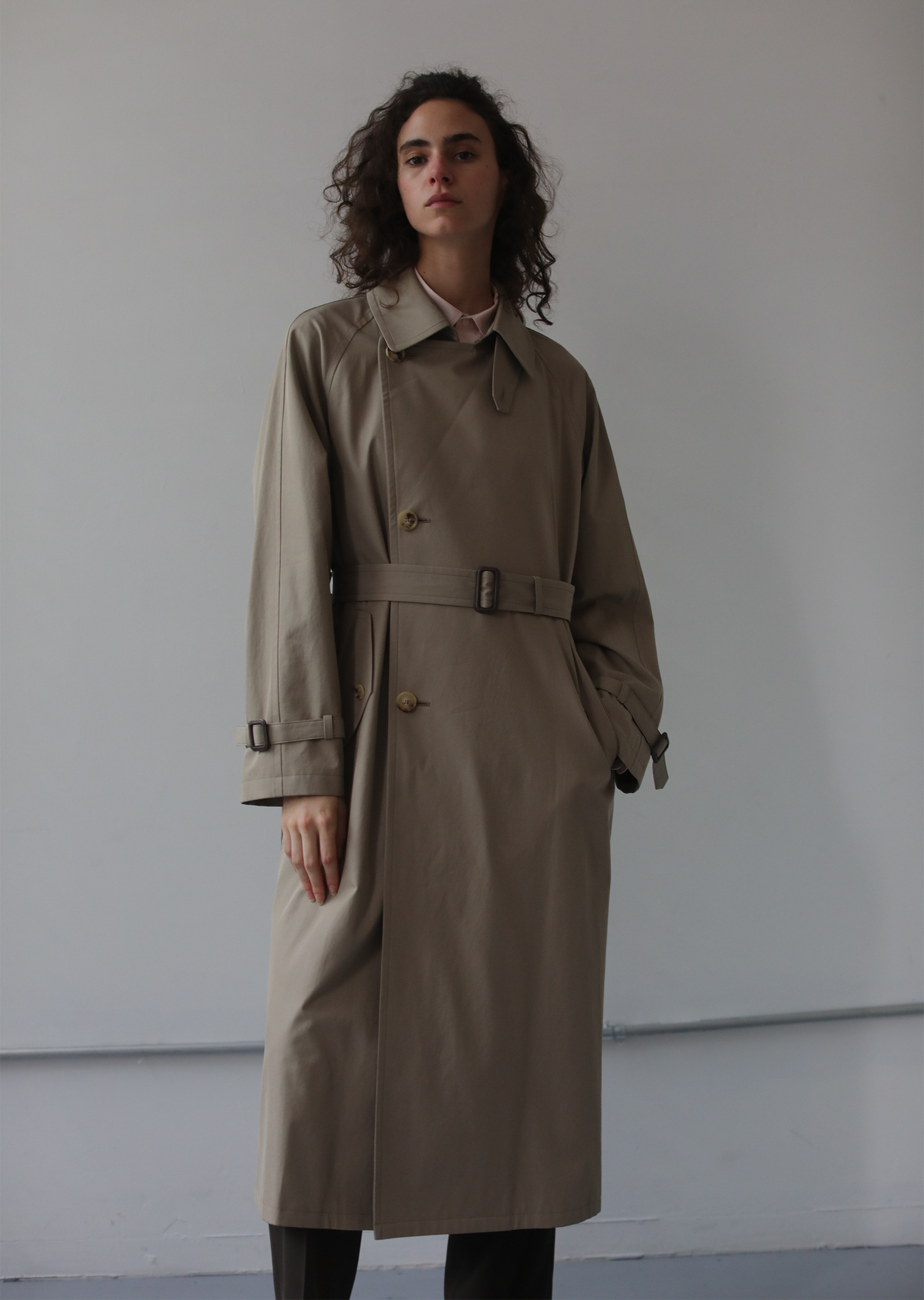 Washed Finx Chambray Trench Coat – La Garçonne