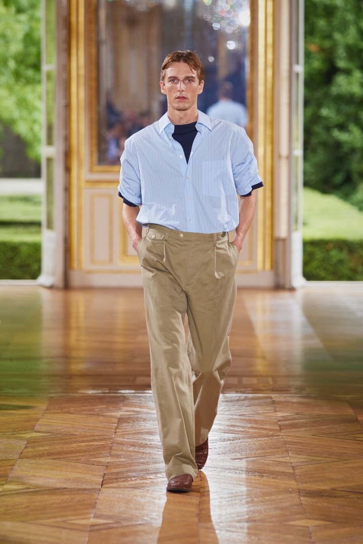 Suvin High Count Cloth Stripe Shirt — Light Blue Stripe – La Garçonne