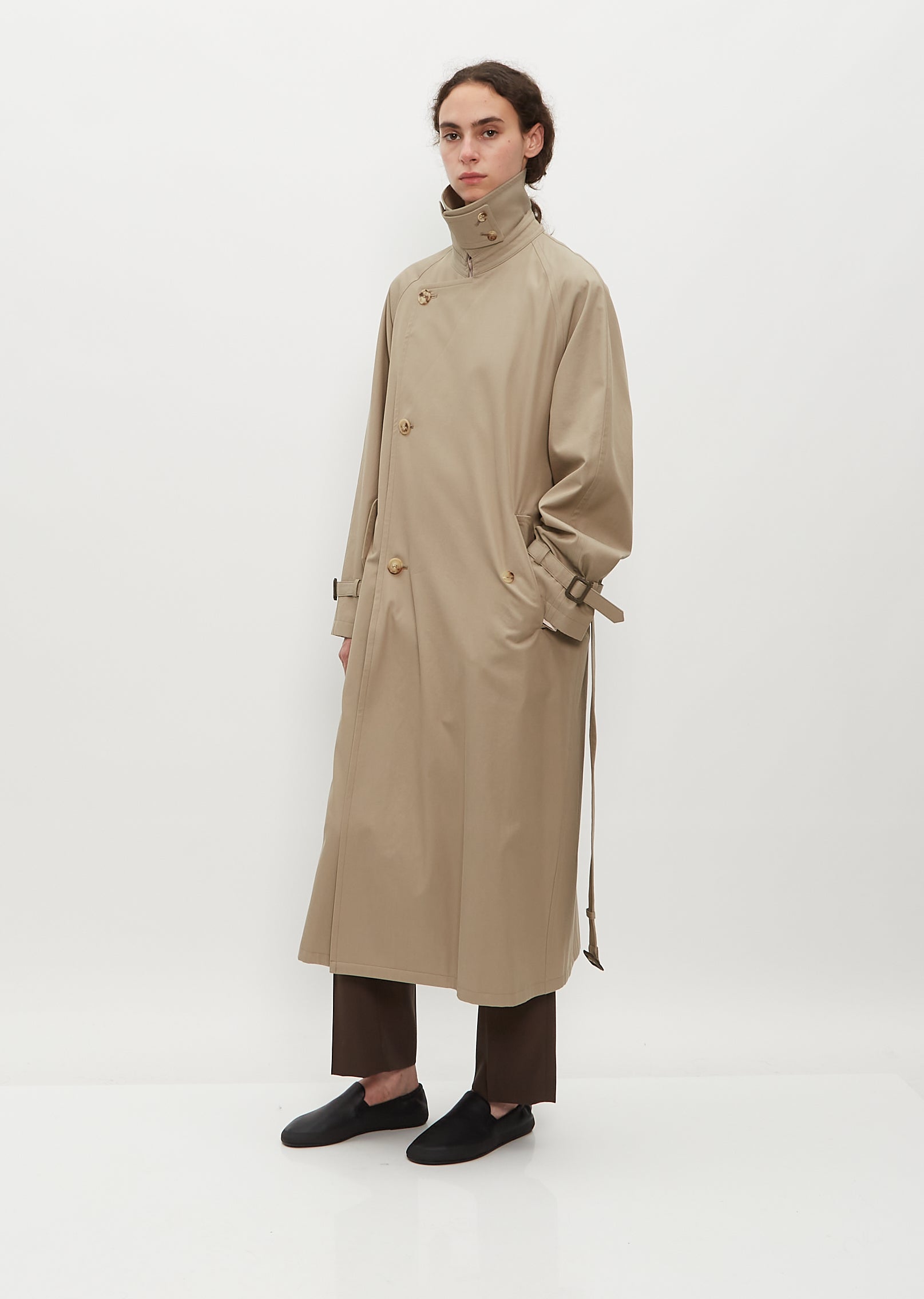 Washed Finx Chambray Trench Coat – La Garçonne