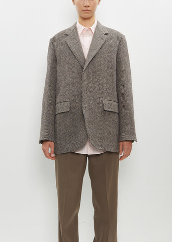 Lama Shetland Wool Tweed Over Jacket – La Garçonne