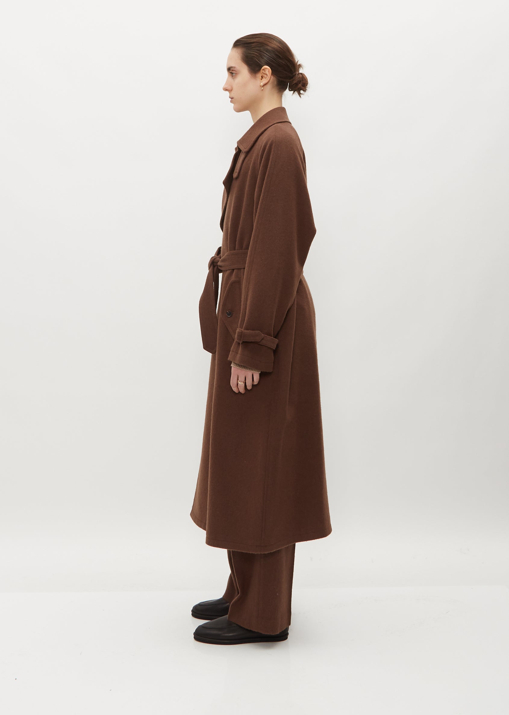 Baby Camel Flannel Trench Coat – La Garçonne