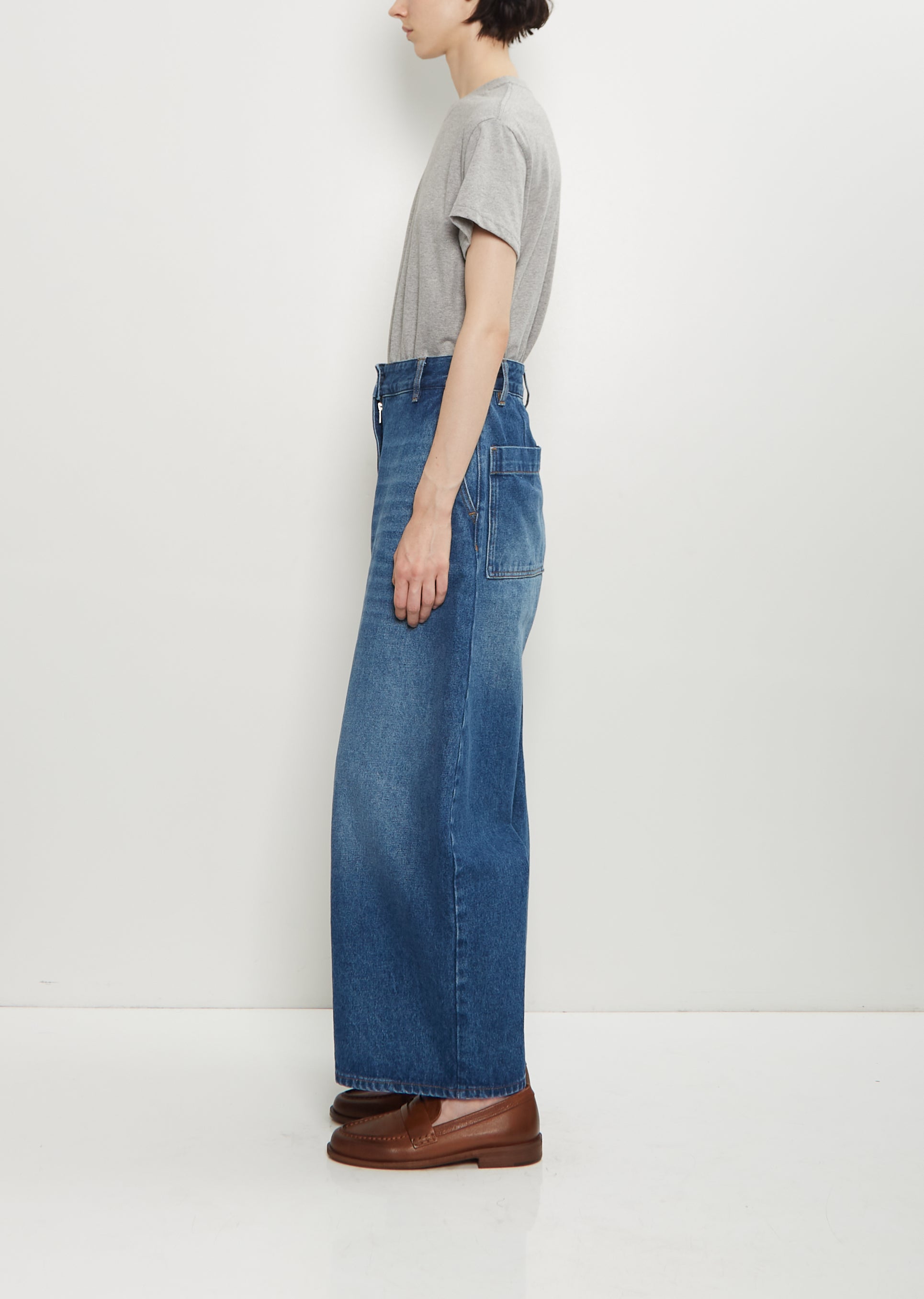 Chalco Denim Pant — Worn Washed Indigo – La Garçonne