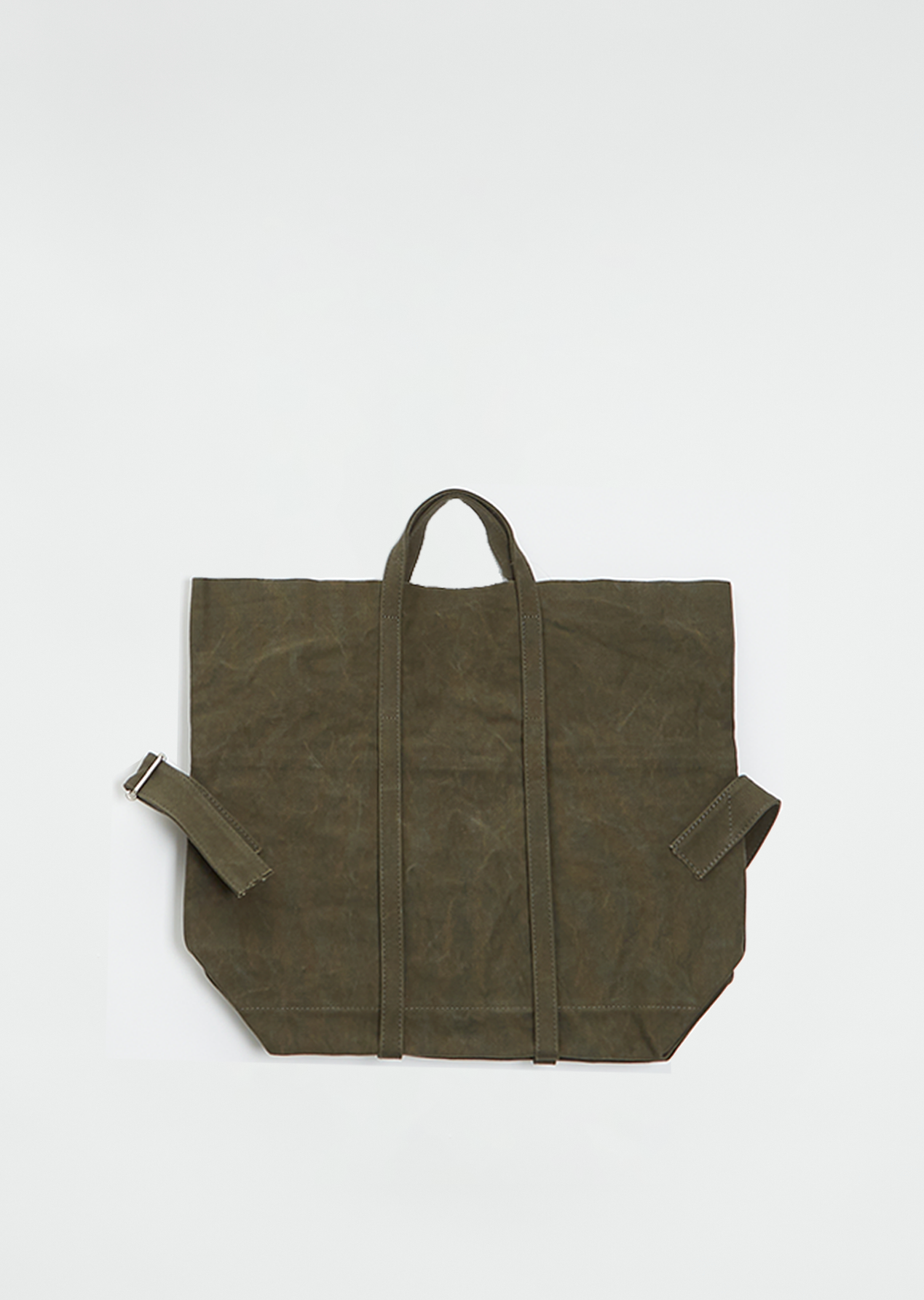Medium Canvas 2-Way Messenger Bag — Khaki – La Garçonne