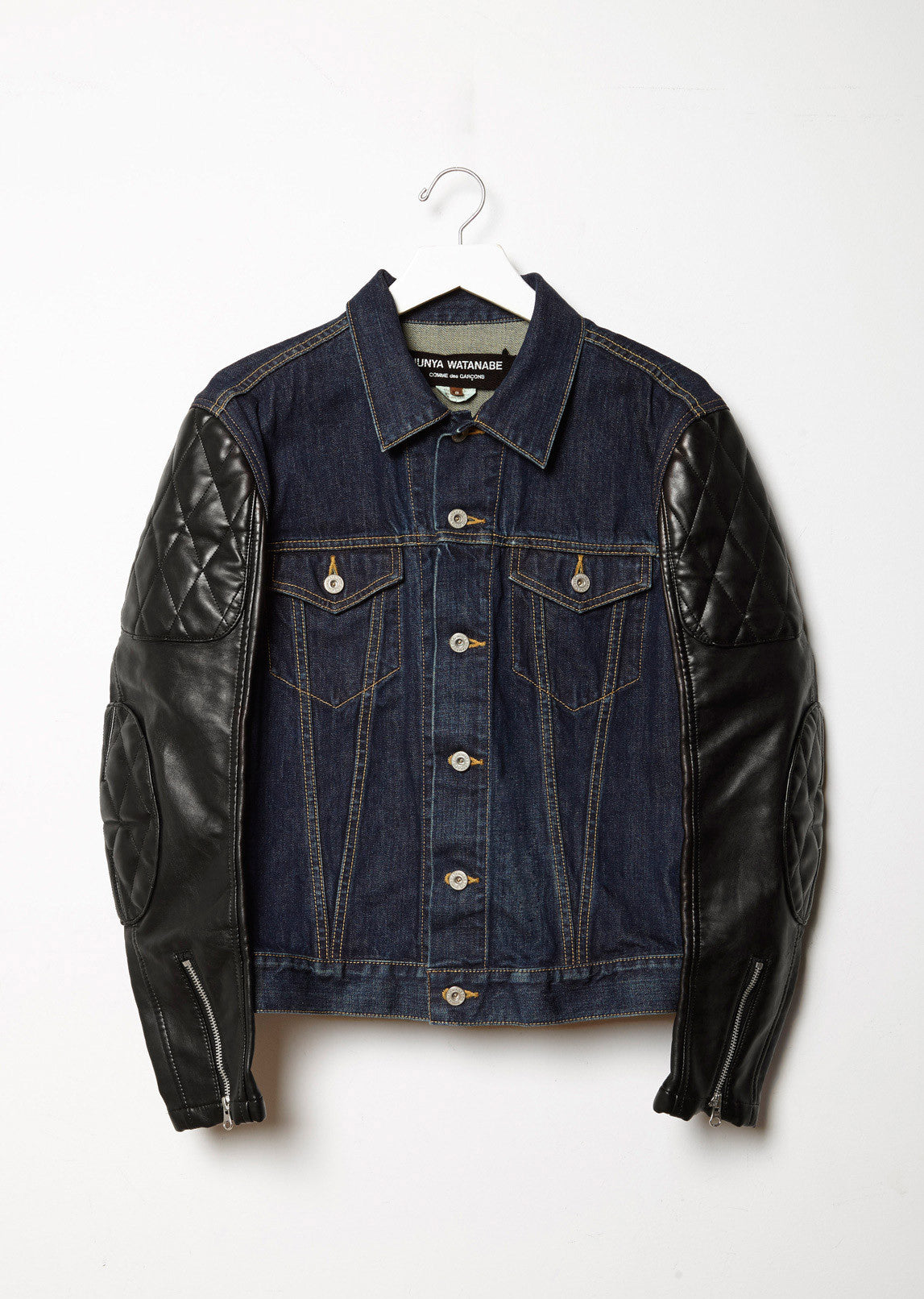 Denim Leather Jacket by Junya Watanabe - La Garçonne